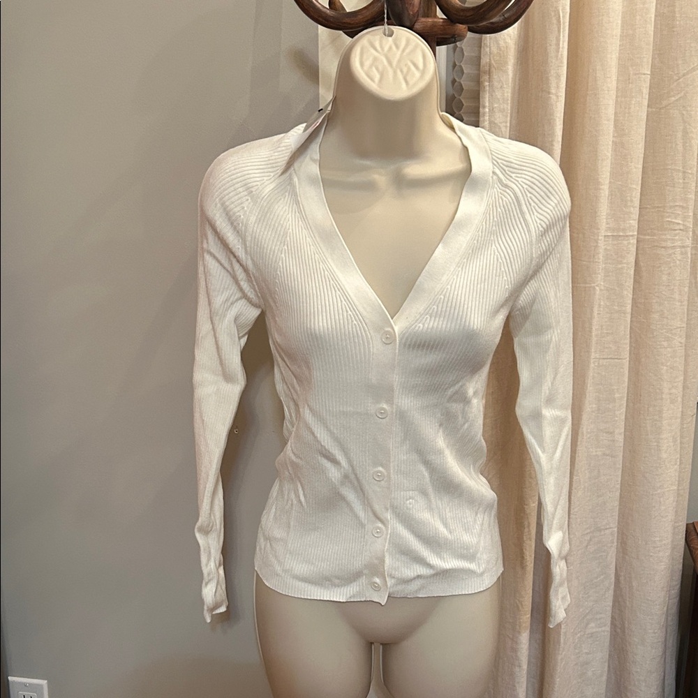 Primark Women's Ivory Button-Down Cardigan
